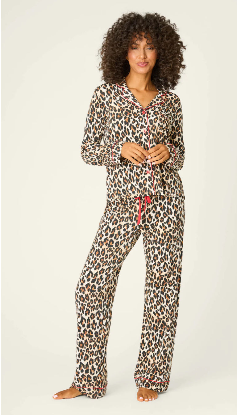PJ Salvage Holiday Dreams Leopard Pj Set