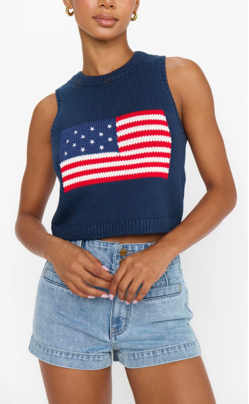 Show Me Your Mumu Milo Flag Tank