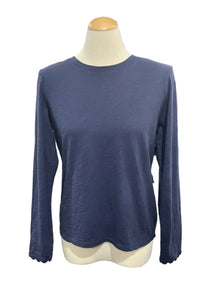 Dylan Rik-Rac L/S Soft Cotton Slub -Indigo