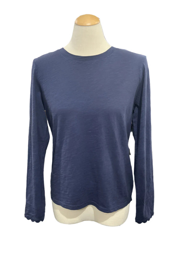 Dylan Rik-Rac L/S Soft Cotton Slub -Indigo