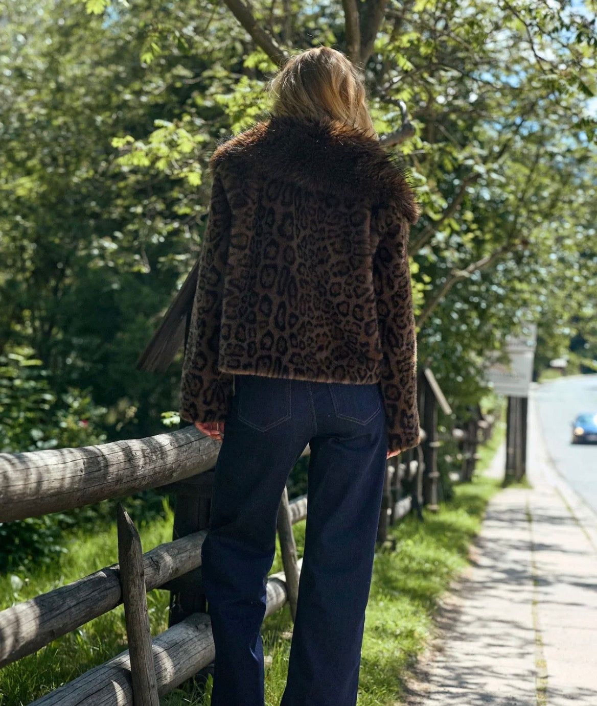 Sachi Leopard Fuzzy Jacket