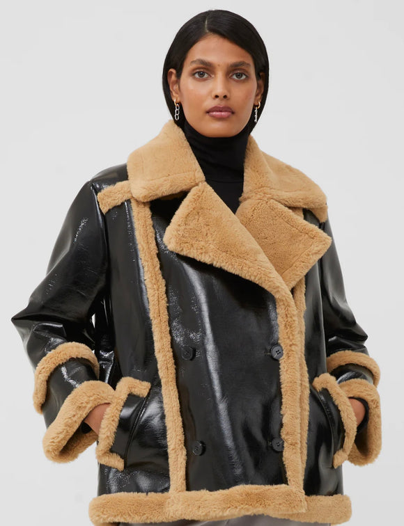 French Connection Filpa Faux Shearing Coat