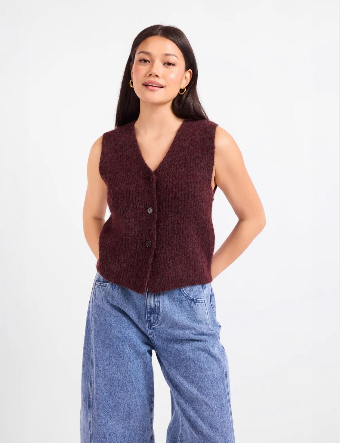 Sadie & Sage Warm Cider Sweater Vest