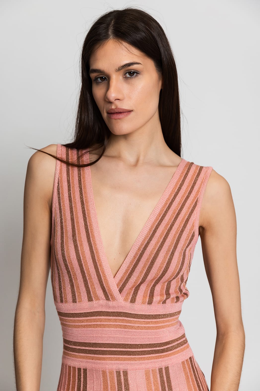 Aggel Pink Multicolor Maxi Dress