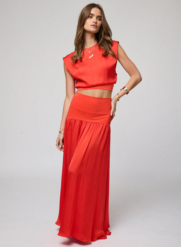 Stillwater Blake Maxi Skirt Spicy Orange