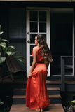 Stillwater Blake Maxi Skirt Spicy Orange