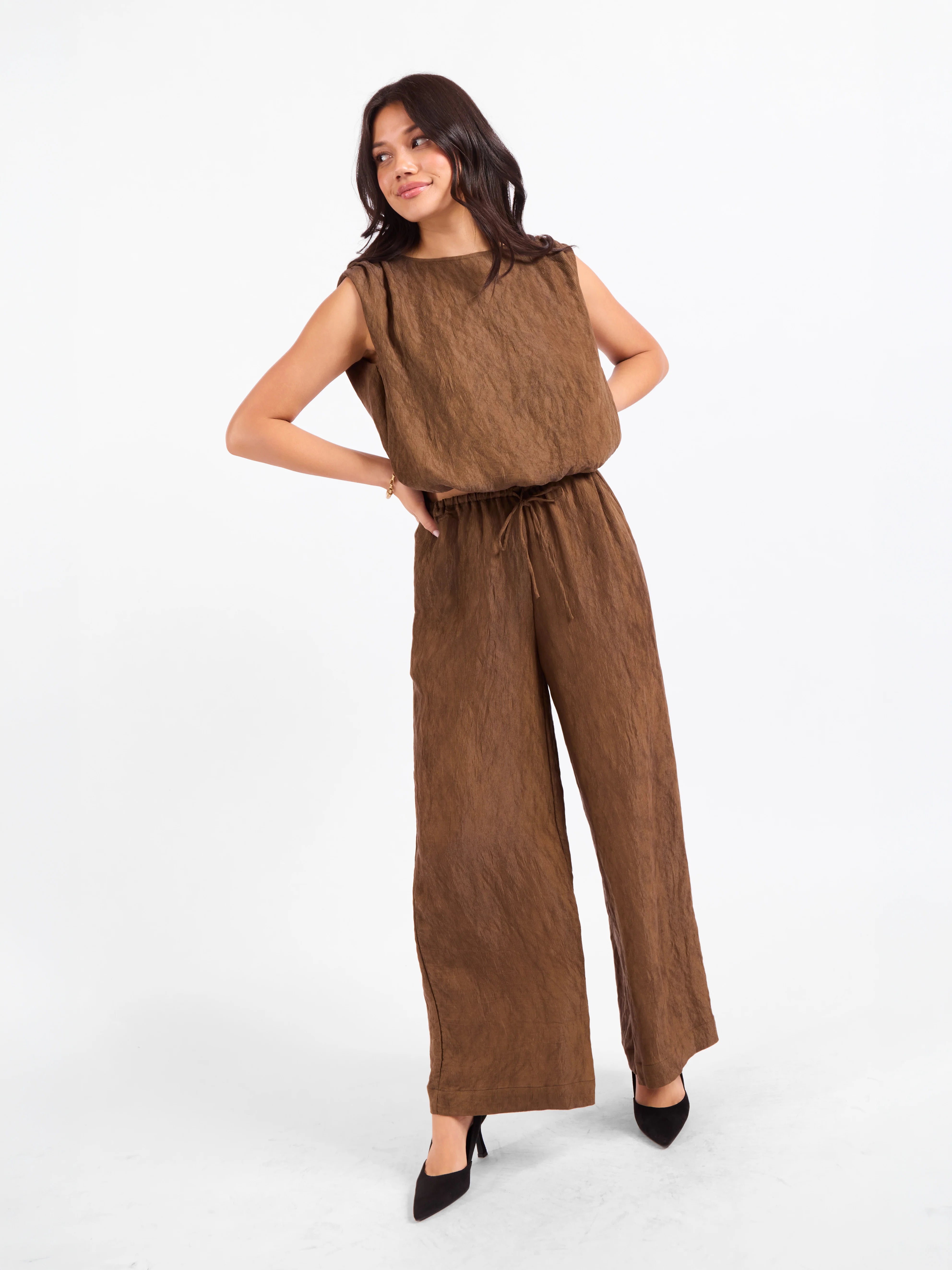 Sadie & Sage Sepia Sky Bubble Top
