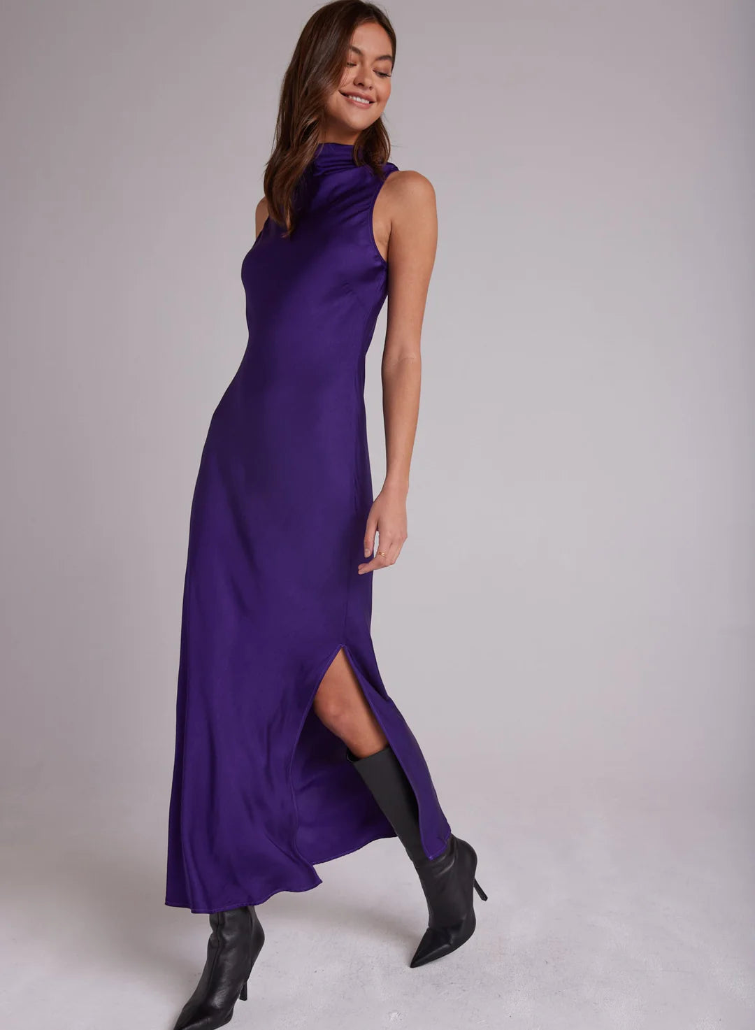 Mock neck halter dress best sale