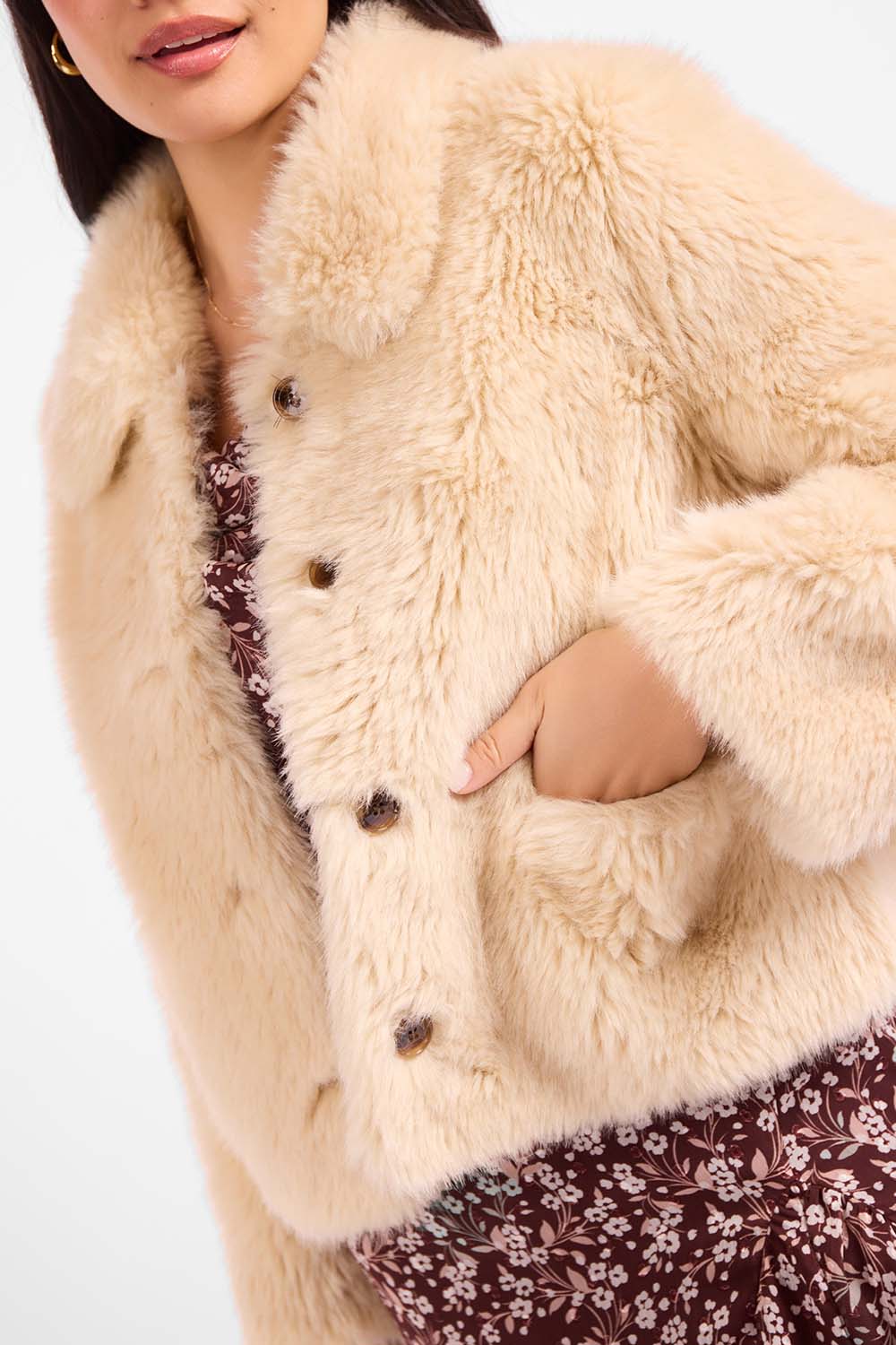 Sadie & Sage Calla Faux Fur Coat