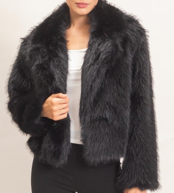 HYFVE Faux Fur Coat - Black