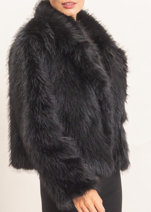 HYFVE Faux Fur Coat - Black
