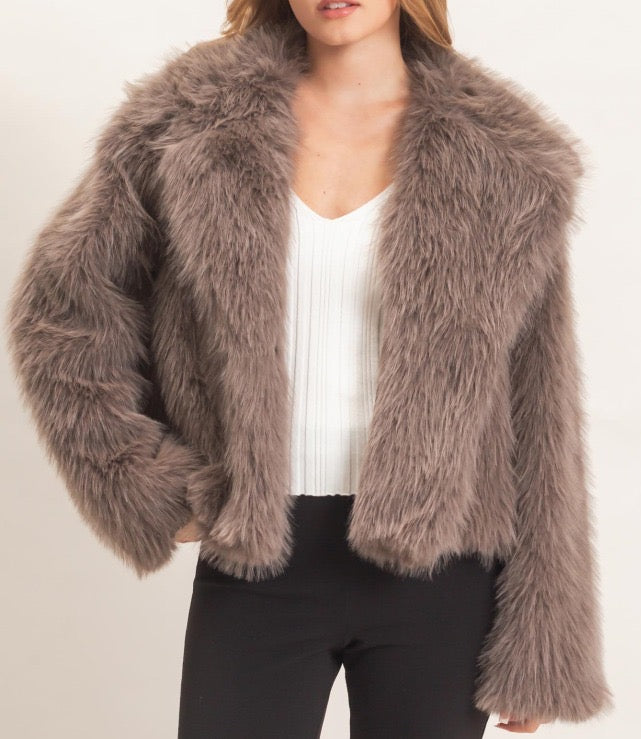 HYFVE Faux Fur Coat - Brown