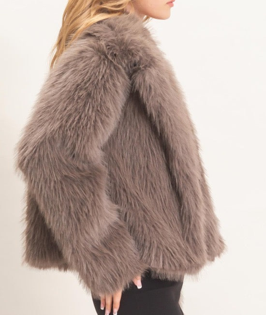 HYFVE Faux Fur Coat - Brown