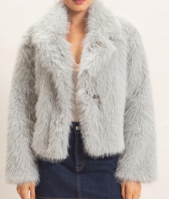 HYFVE Faux Fur Coat - Sage