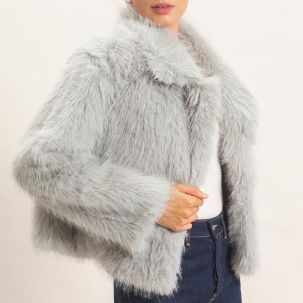 HYFVE Faux Fur Coat - Sage