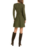 French Connection Olive Babysoft Wrap Mini Dress