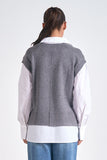 Elan Grey Sweater Vest Collared Shirt