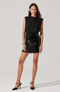 ASTR Sequin Combo Mini Dress