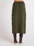 Bella Dahl Cargo Midi Olive Skirt