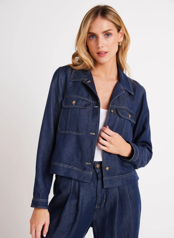 Bella Dahl Flap Pocket Utility Denim Jacket