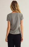 Z Supply Modern V Neck Tee Grey