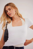 Free People Clean Lines Baby Tee White