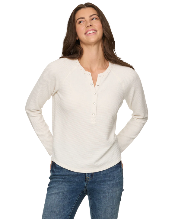 Flag & Anthem Waffle Henley L/S Top