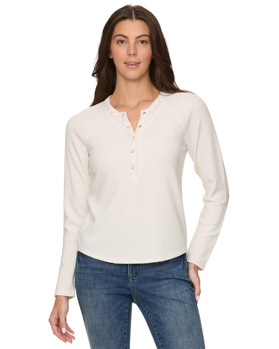 Flag & Anthem Waffle Henley L/S Top