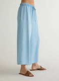 Bella Dahl Ruffle Waist Wide Leg Crop Pant - Light Riviera Wash