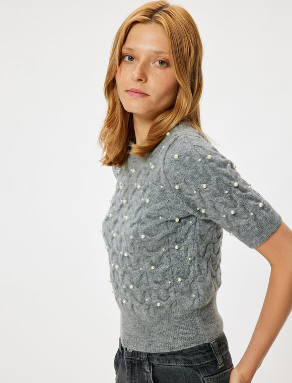 Astrid Pearl Grey Sweater