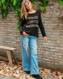 Wooden Ships Dogs Coffee Weekends Chunky Crew Sweater