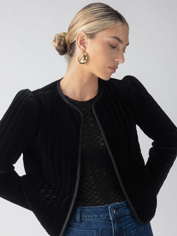 Sanctuary Quilted Velvet Jacket