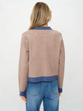 Six Fifty Two Tone Cardigan - Blue Tan