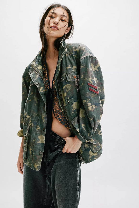 Free People Arya Camo Jacket