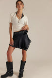 Free People Cassis Vegan Wrap Skirt