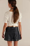 Free People Cassis Vegan Wrap Skirt