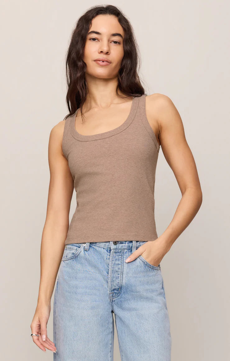 Z Supply Rowe Scoop Tank - Heather Ash