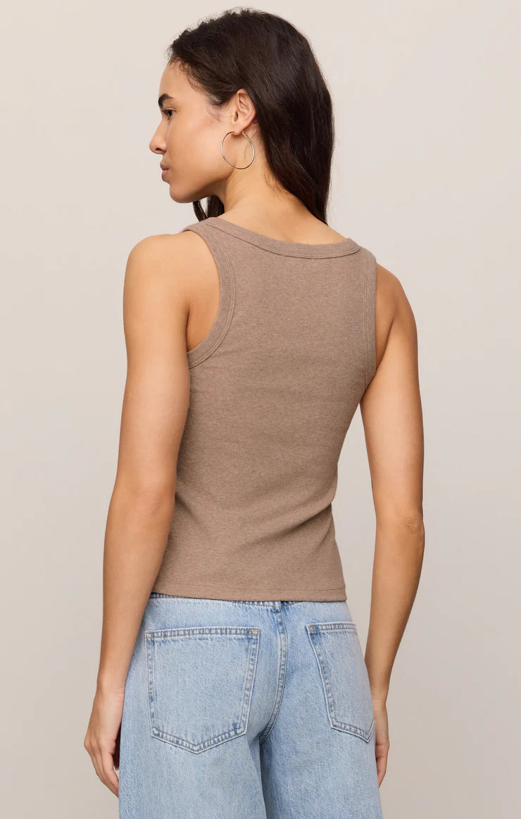Z Supply Rowe Scoop Tank - Heather Ash