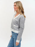 Six Fifty Libby V-Neck Sweater - Heather Grey