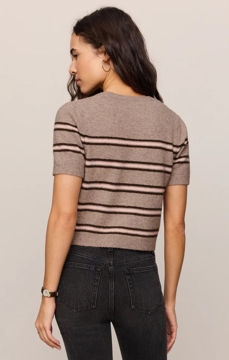 Z Supply Gatewood Stripe Sweater - Taupe