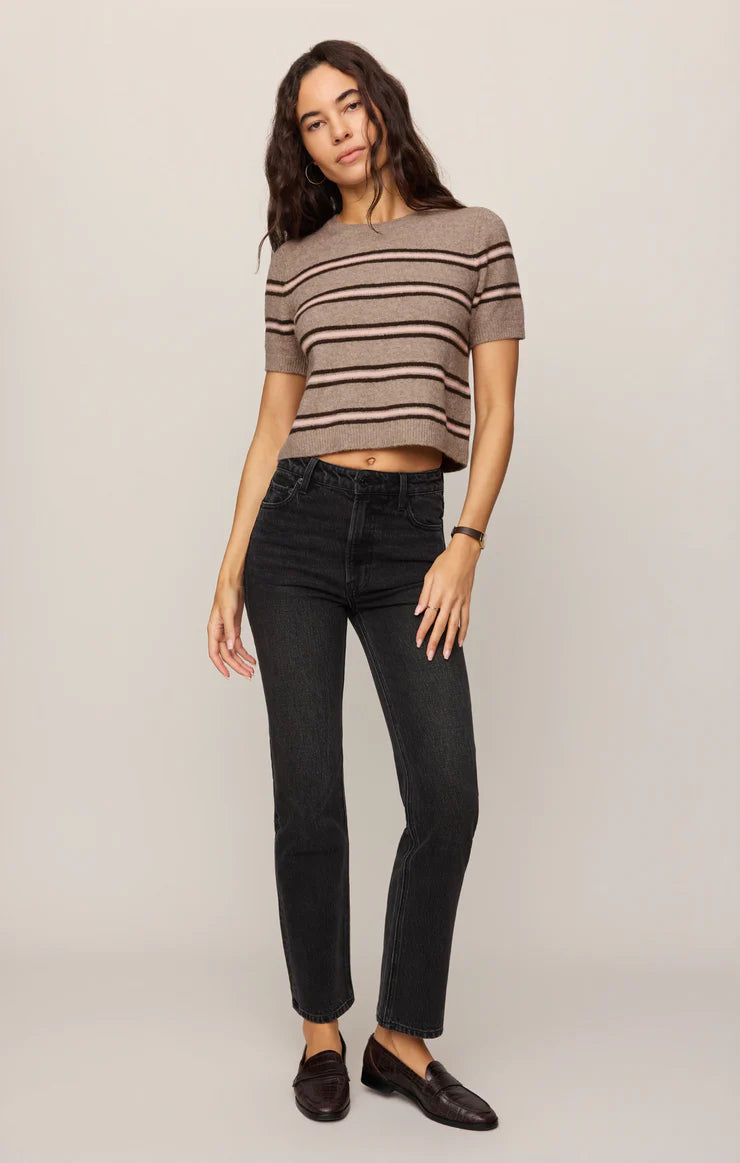 Z Supply Gatewood Stripe Sweater - Taupe