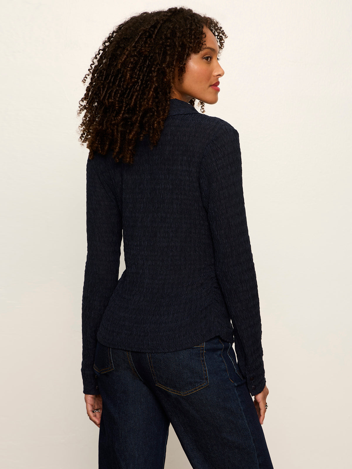 Sanctuary Juno Textured Button Front Top