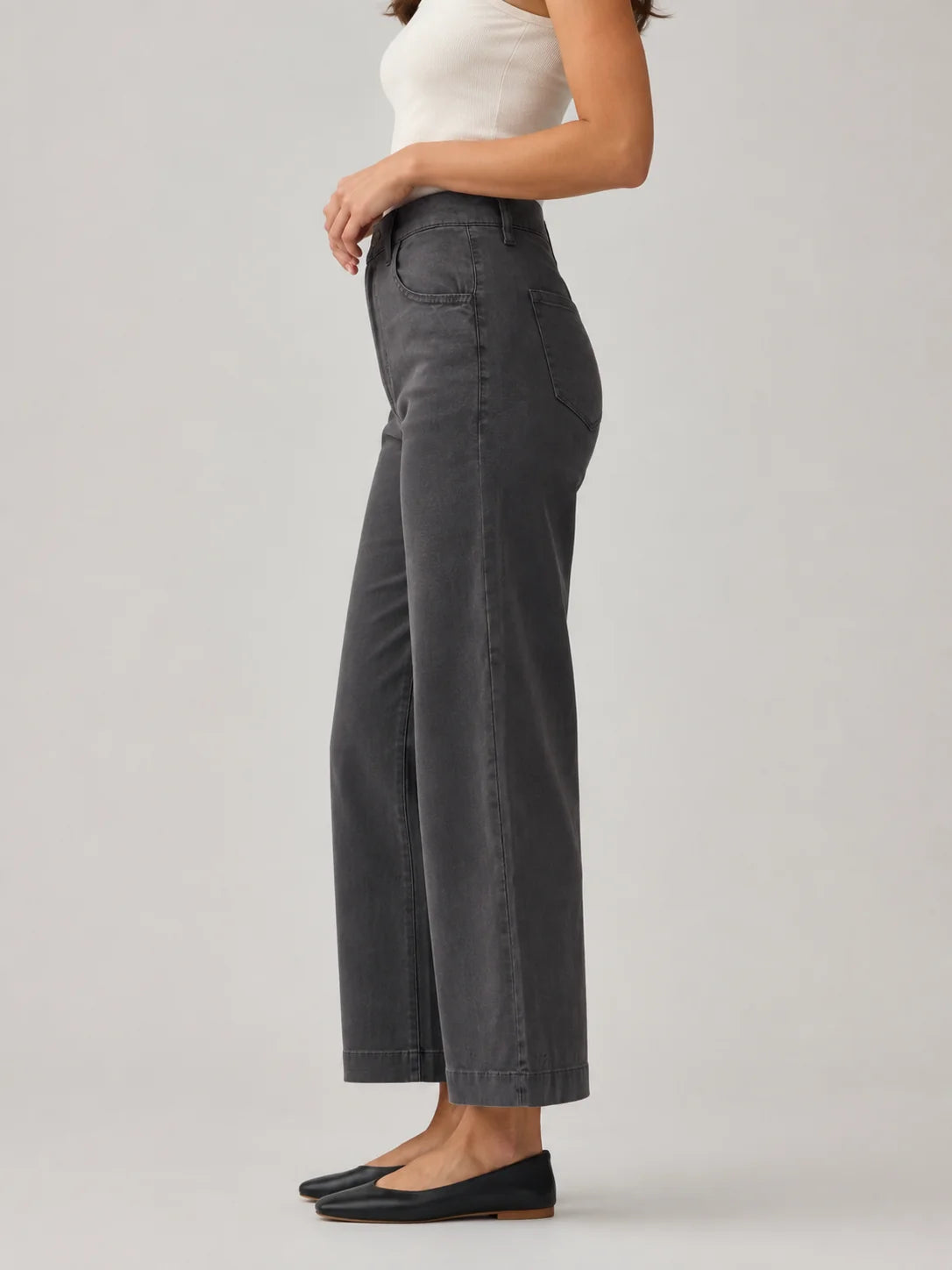 Level 99 Annabelle Crop Wide Leg - Smokey Grey