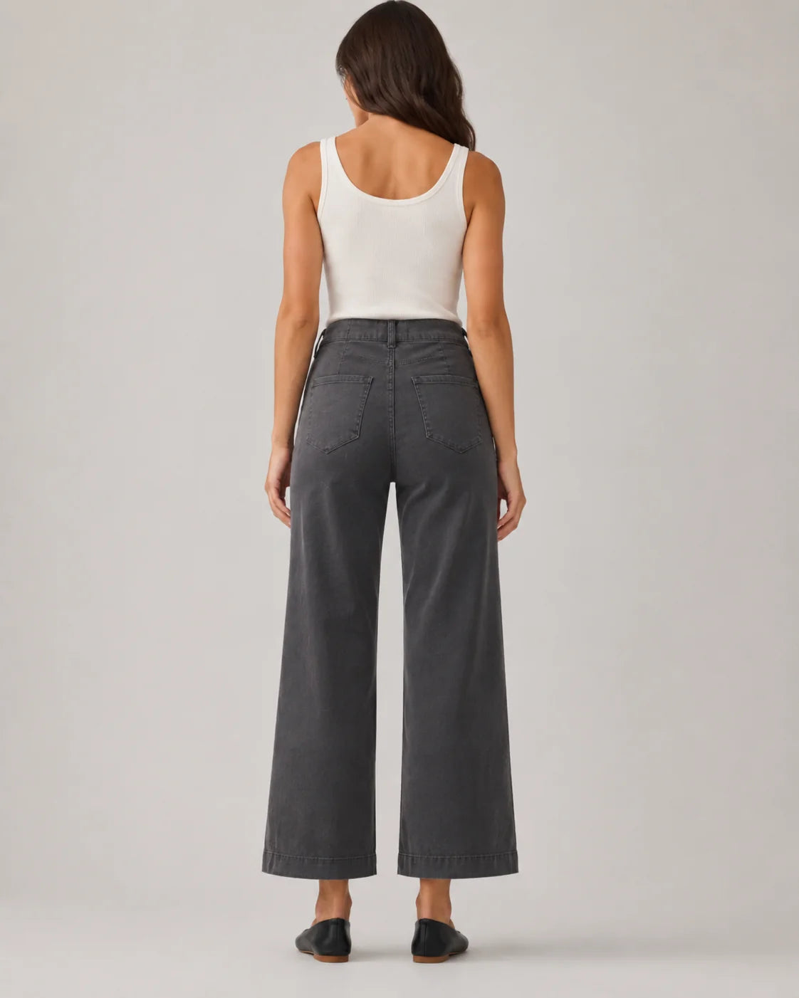 Level 99 Annabelle Crop Wide Leg - Smokey Grey