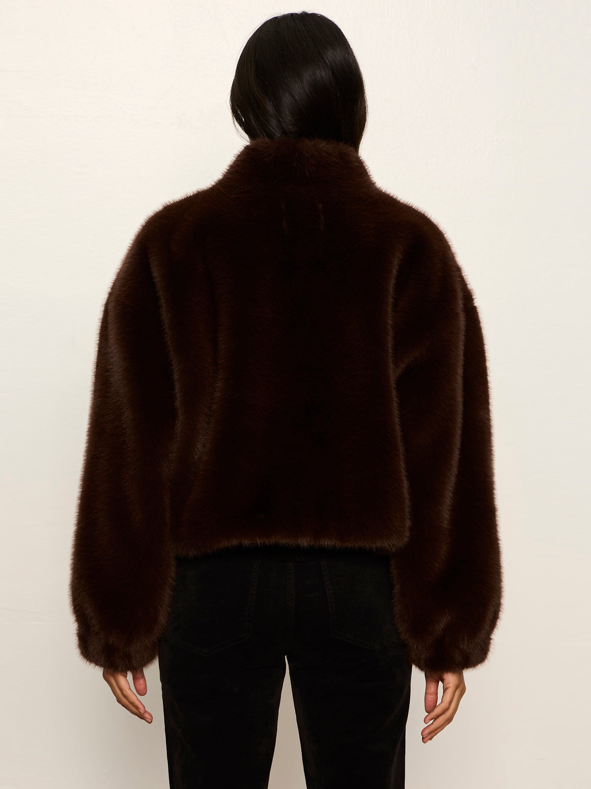 Sanctuary Everest Bomber Fur Jacket - Espresso