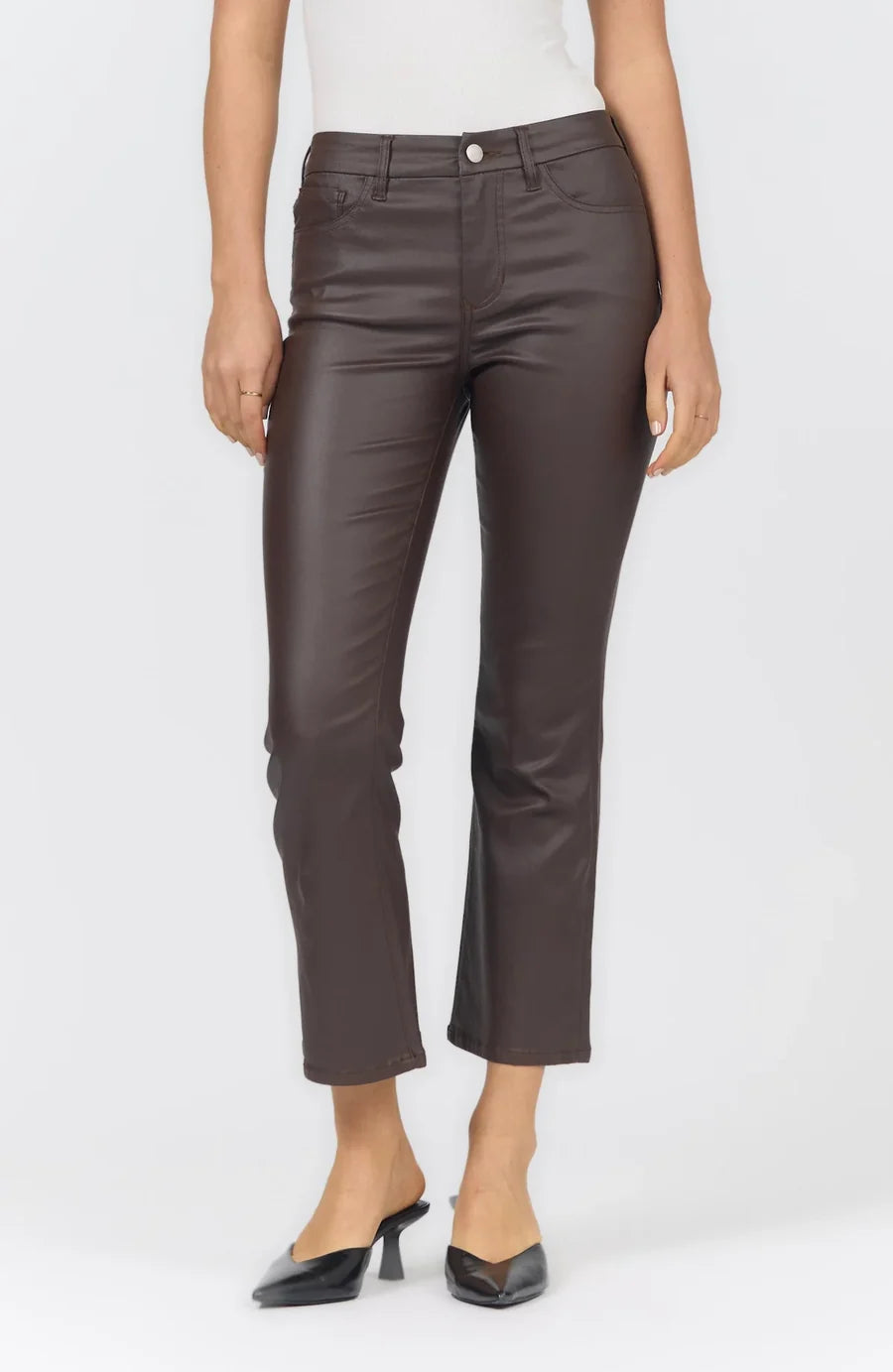 Dear John Jeanne Pleather Flare Pants