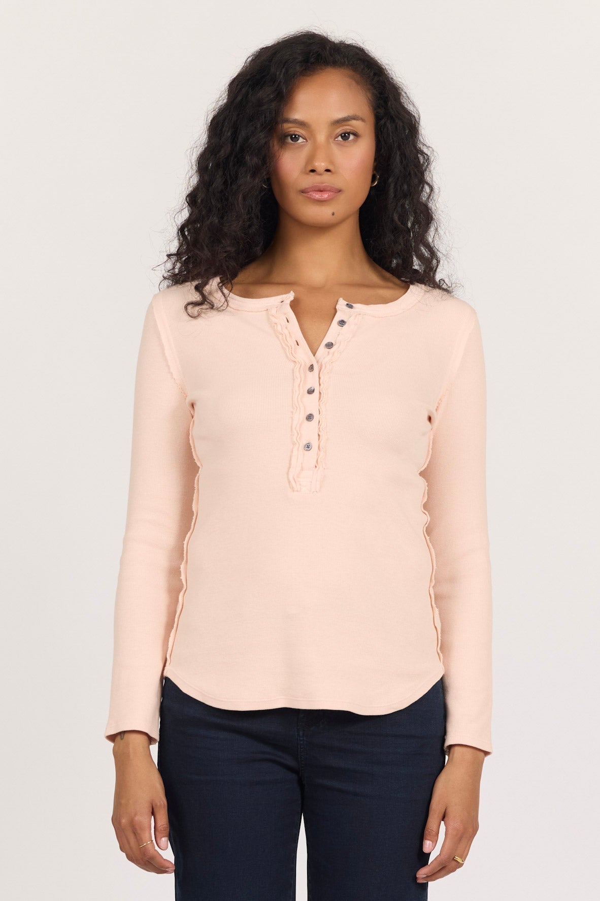 Dear John Edie Long Sleeve Top - Rose
