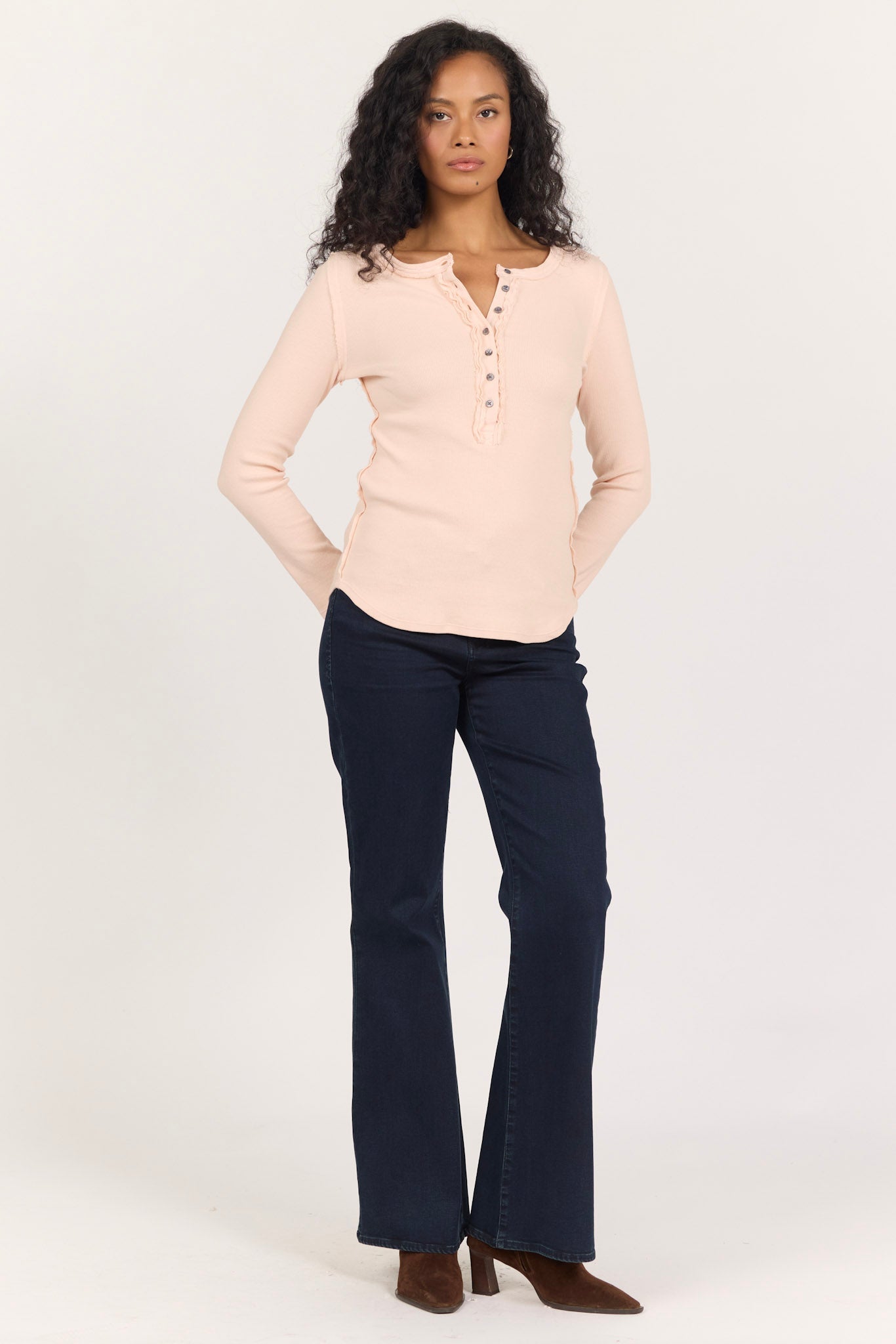 Dear John Edie Long Sleeve Top - Rose