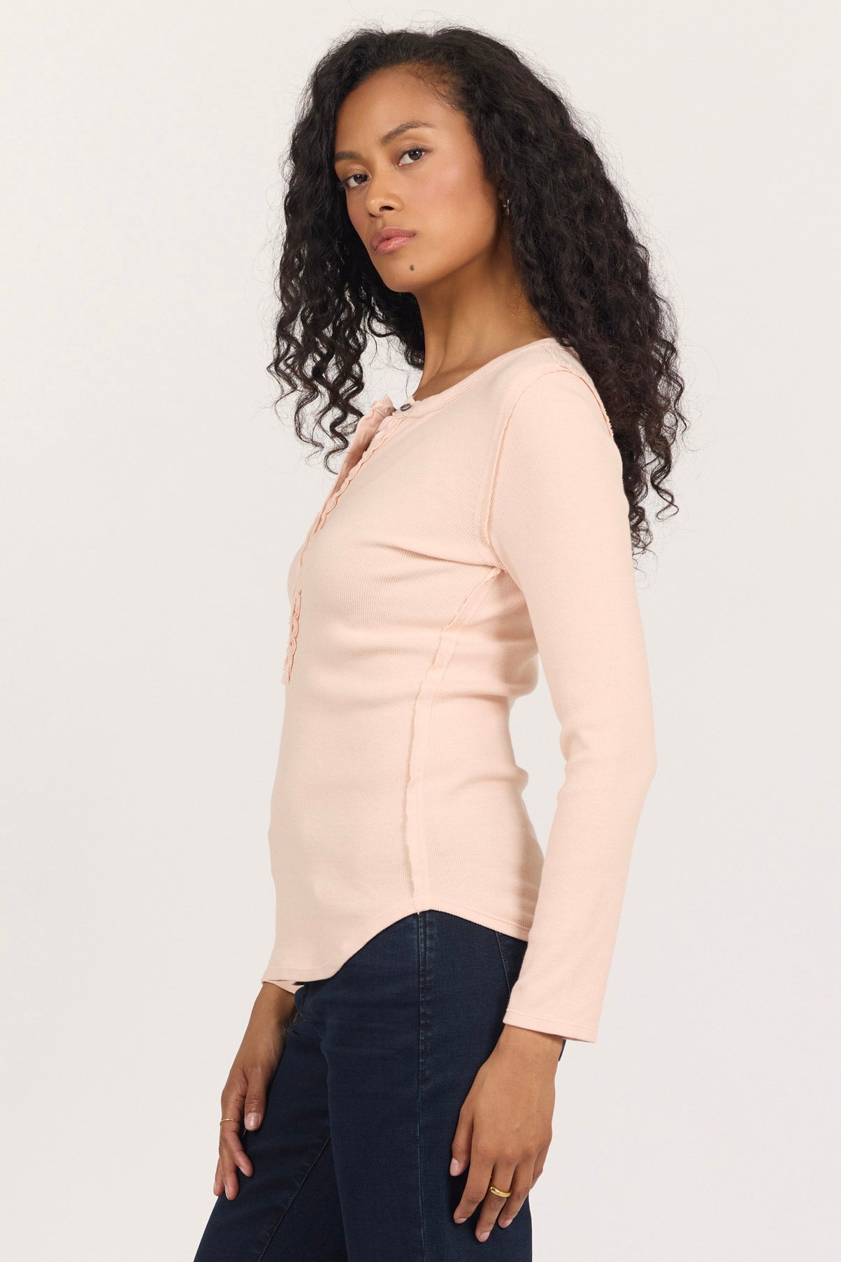 Dear John Edie Long Sleeve Top - Rose