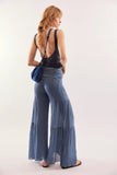 Free People Good Day Wide Leg Pant Blue